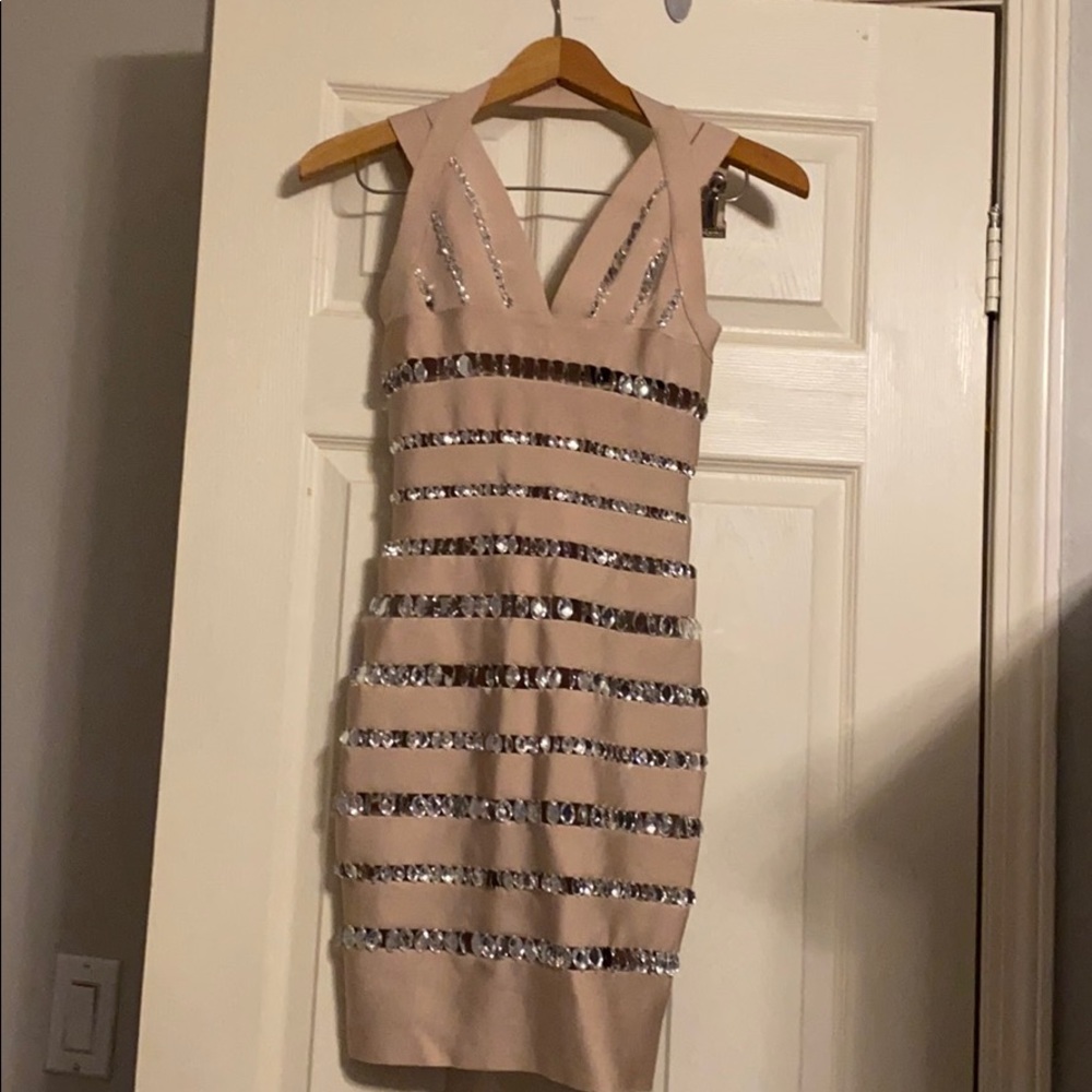 Nude Diamond Dress